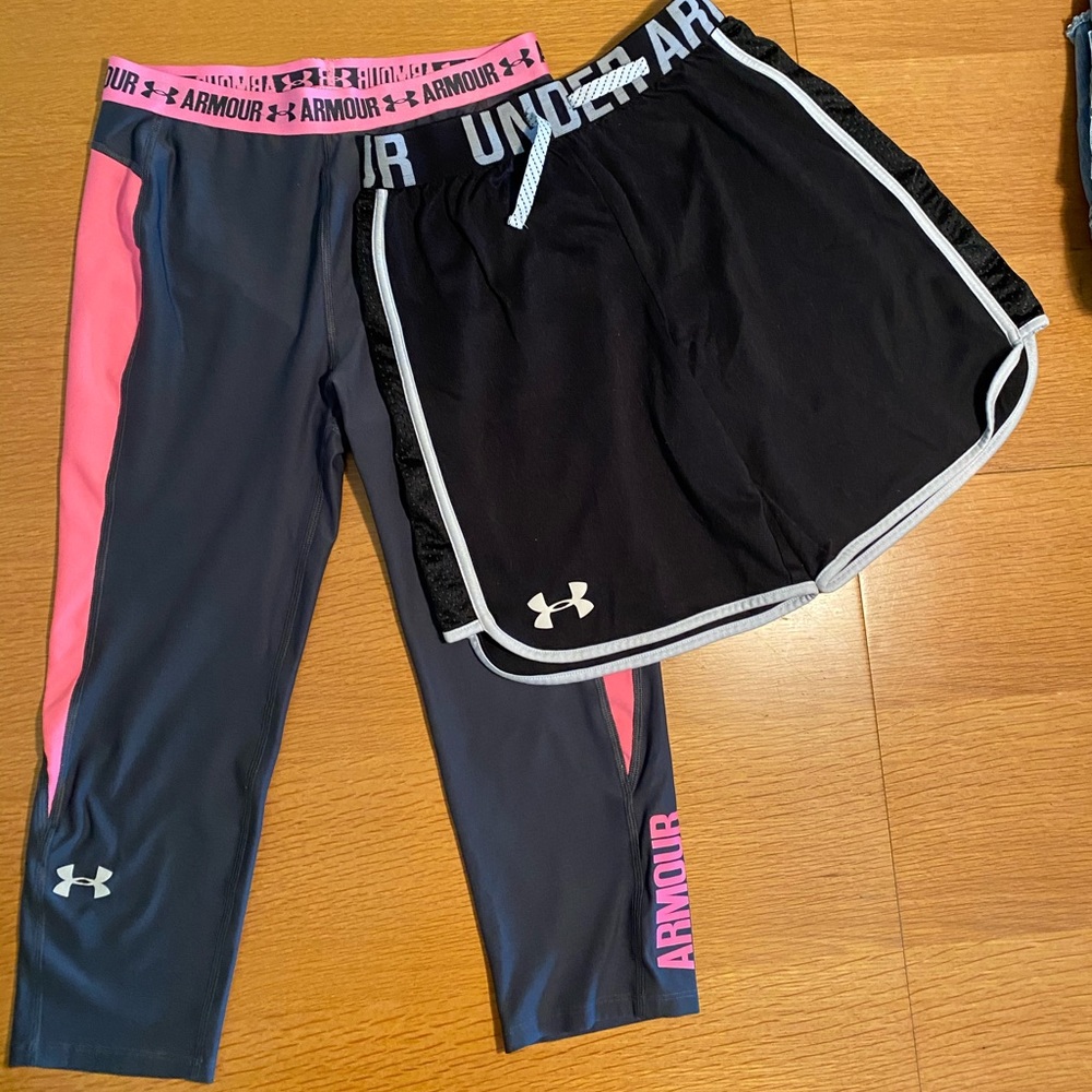 Youth Medium shorts and leggings